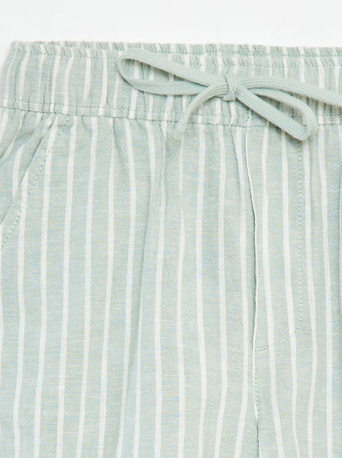 Bermudas ligeras de rayas - Kiabi