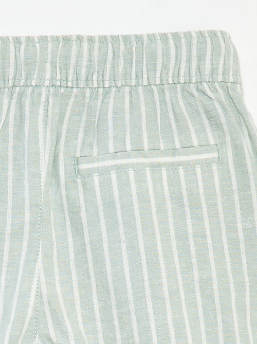 Bermudas ligeras de rayas - Kiabi