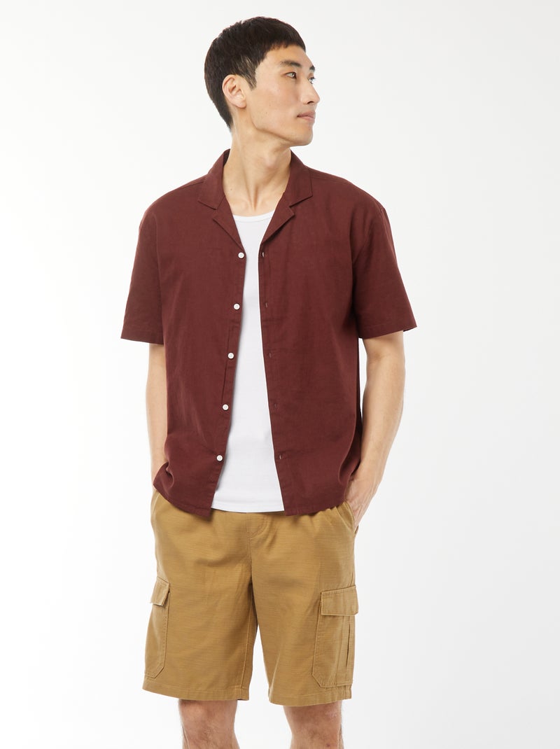 Bermudas lisas con bolsillos con solapa Verde - Kiabi