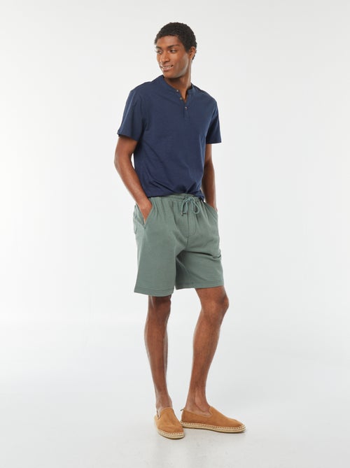 Bermudas lisas con bolsillos - Kiabi