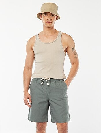 Bermudas lisas con cintura elástica + cordones