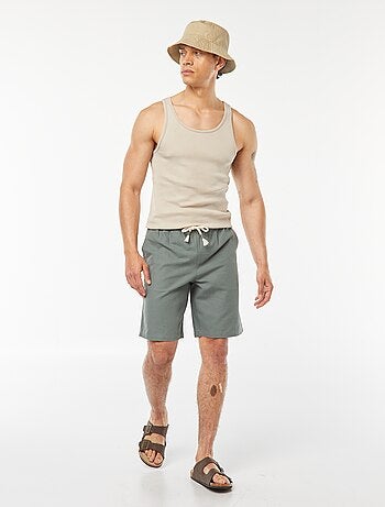 Bermudas lisas con cintura elástica + cordones