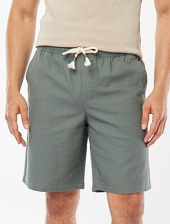 Bermudas lisas con cintura elástica + cordones