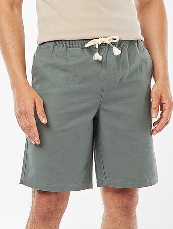 Bermudas lisas con cintura elástica + cordones