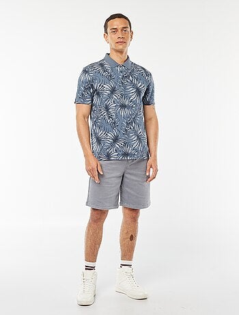 Bermudas lisas con cintura elástica y cordones ajustables