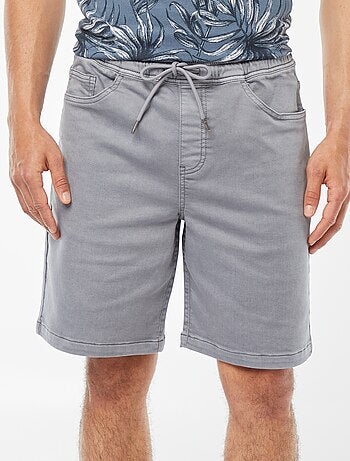 Bermudas lisas con cintura elástica y cordones ajustables