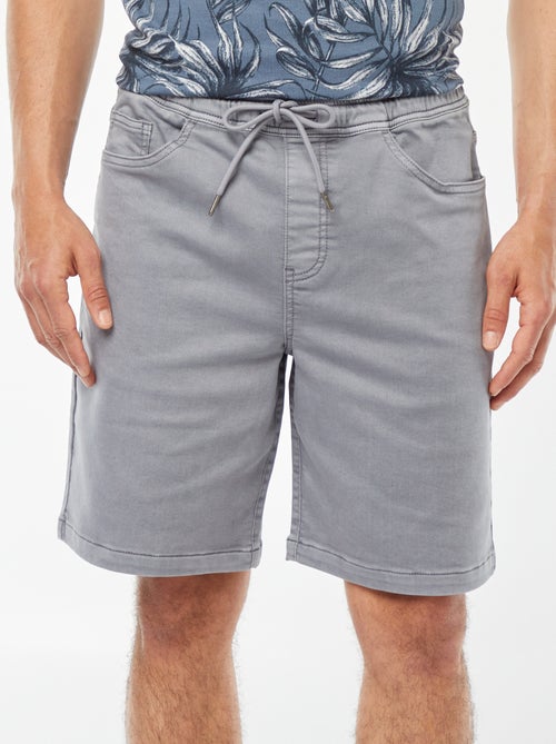 Bermudas lisas con cintura elástica y cordones ajustables - Kiabi