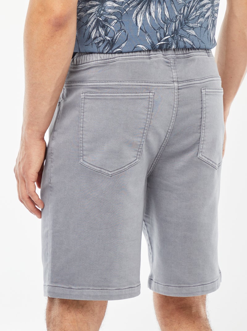 Bermudas lisas con cintura elástica y cordones ajustables AZUL - Kiabi