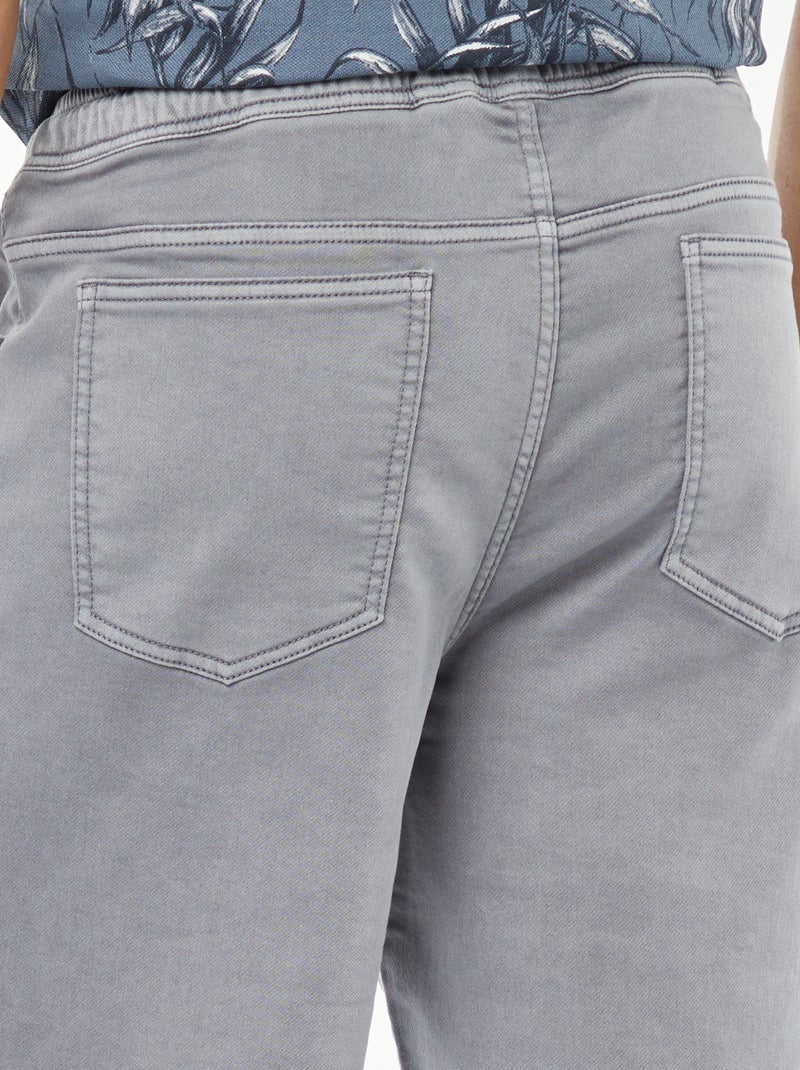 Bermudas lisas con cintura elástica y cordones ajustables AZUL - Kiabi