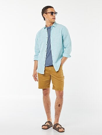 Bermudas lisas con cintura elástica y cordones ajustables