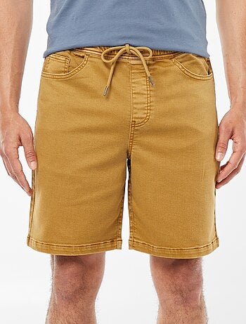 Bermudas lisas con cintura elástica y cordones ajustables