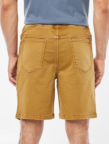 Bermudas lisas con cintura elástica y cordones ajustables
