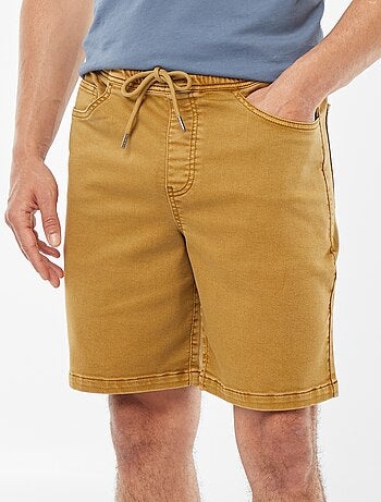 Bermudas lisas con cintura elástica y cordones ajustables