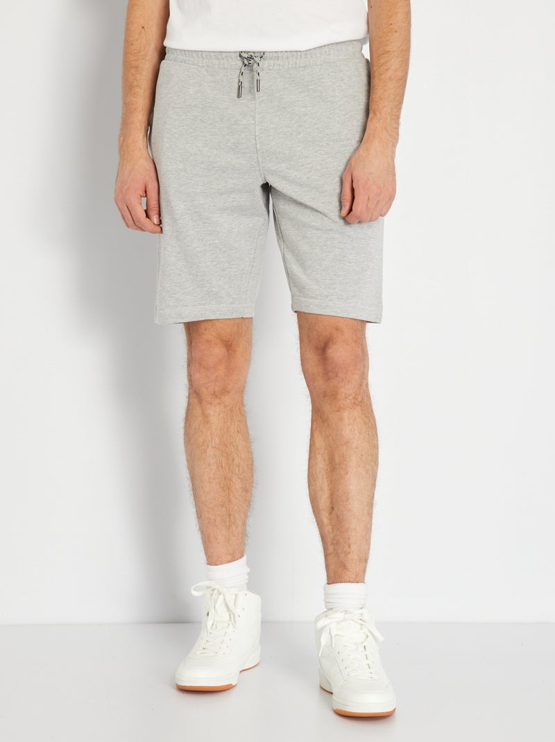 Bermudas lisas de felpa GRIS - Kiabi