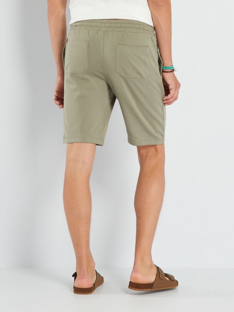 Bermudas lisas de felpa gris - Kiabi