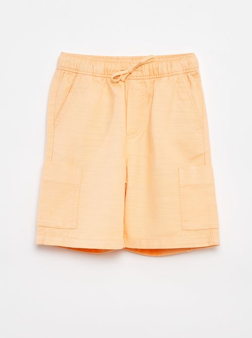 Bermudas lisas de sarga con bolsillos - Kiabi