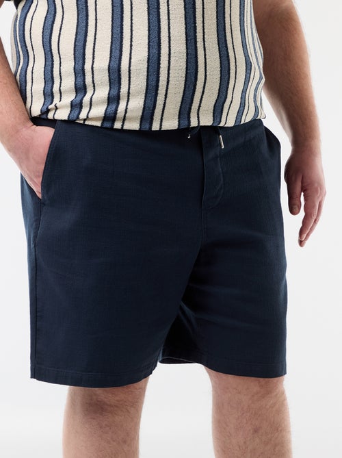 Bermudas lisas en dobby - Kiabi