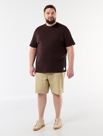 Bermudas lisas en dobby