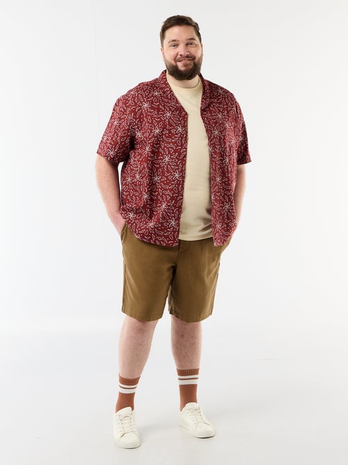 Bermudas lisas en dobby - Kiabi