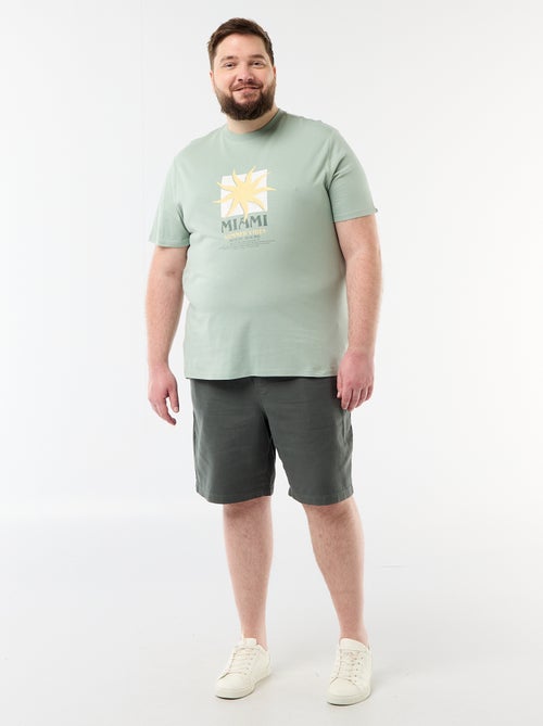 Bermudas lisas en dobby - Kiabi