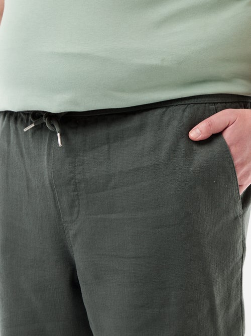 Bermudas lisas en dobby - Kiabi