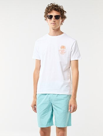Bermudas lisas tipo chino con cordones ajustables