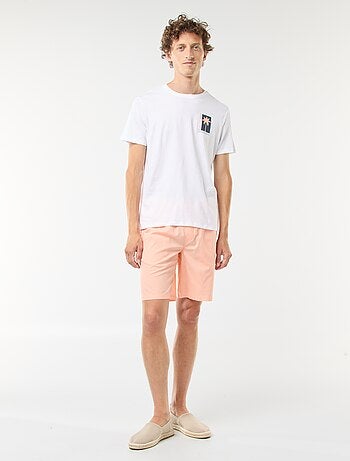 Bermudas lisas tipo chino con cordones ajustables