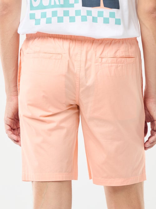 Bermudas lisas tipo chino con cordones ajustables - Kiabi