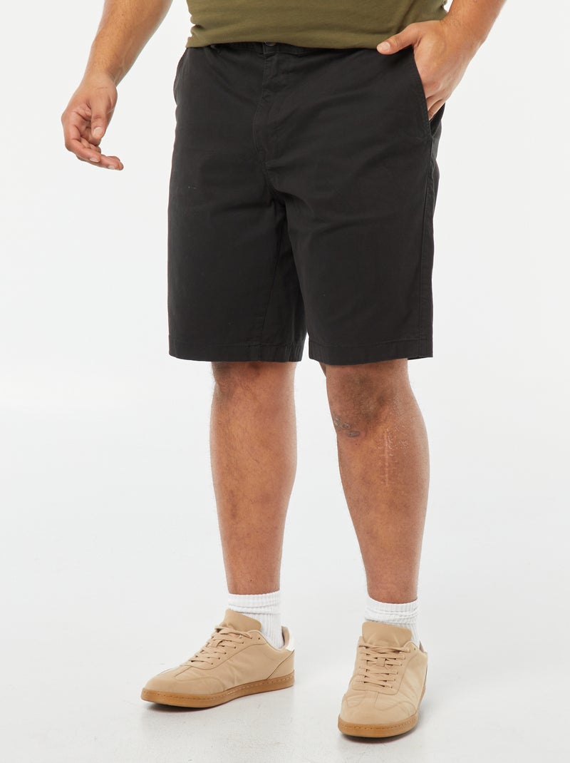 Bermudas lisas tipo chino negro - Kiabi