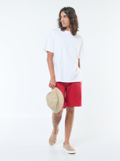 Bermudas lisas tipo chino - Kiabi