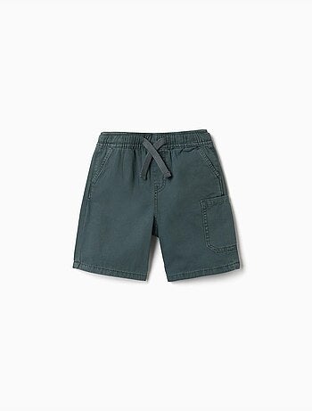 Bermudas midi cargo de algodón con cordón
