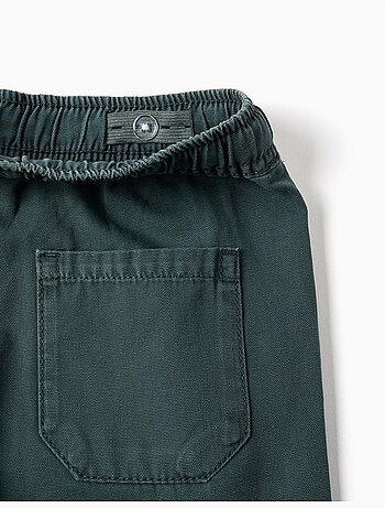 Bermudas midi cargo de algodón con cordón