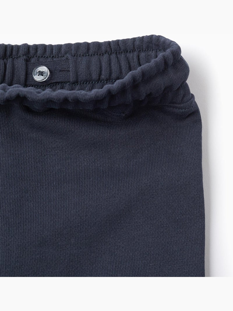 Bermudas midi de algodón con cordón y bolsillo cargo Azul oscuro - Kiabi