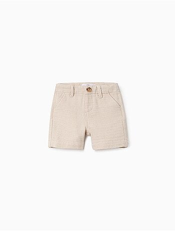Bermudas midi de algodón dobby