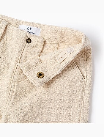 Bermudas midi de algodón dobby