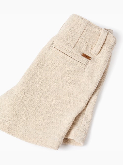 Bermudas midi de algodón dobby - Kiabi