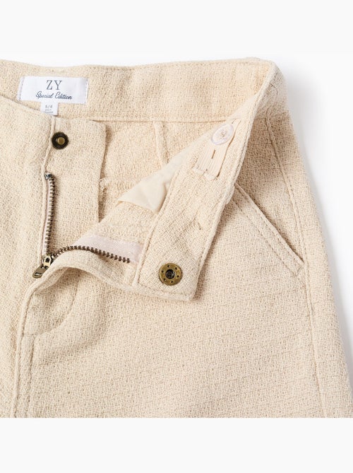 Bermudas midi de algodón dobby - Kiabi