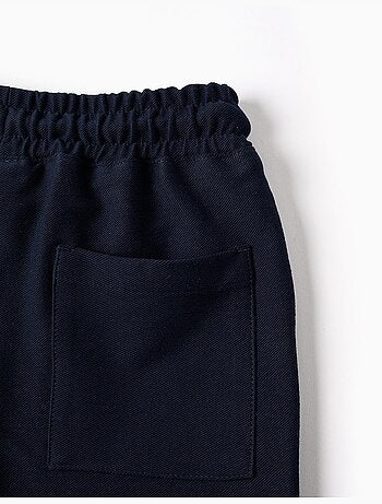 Bermudas midi de felpa con cordón