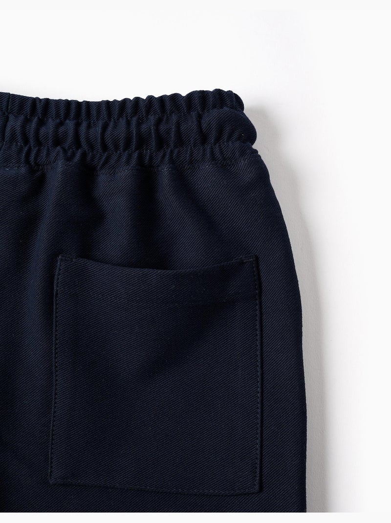 Bermudas midi de felpa con cordón Azul Azul - Kiabi