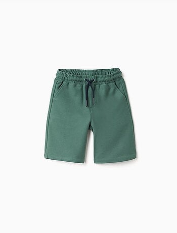 Bermudas midi de felpa con cordón