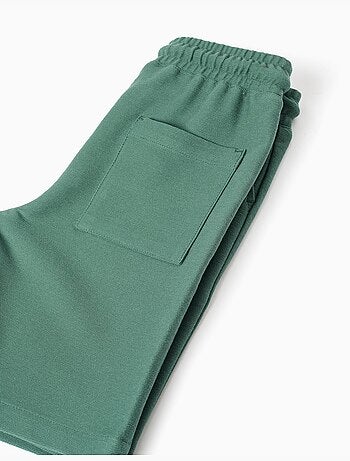 Bermudas midi de felpa con cordón