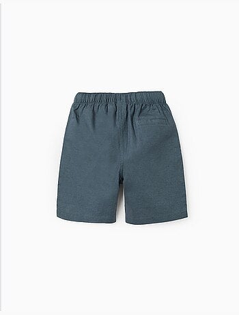 Bermudas midi de lino y algodón con cordones