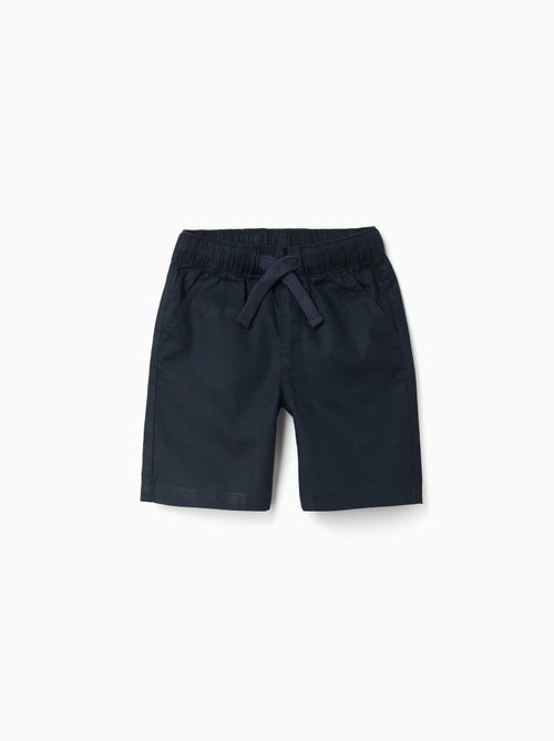 Bermudas midi de lino y algodón con cordones - Kiabi