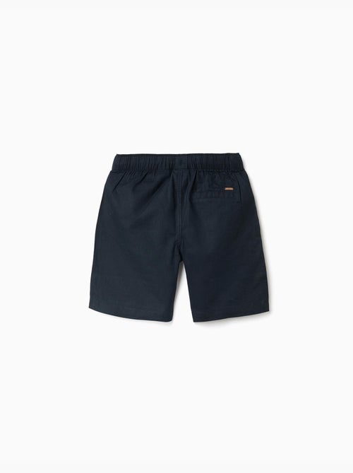 Bermudas midi de lino y algodón con cordones - Kiabi