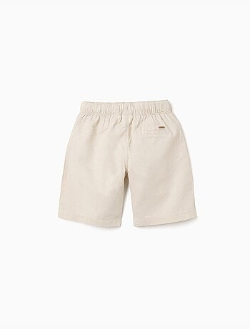 Bermudas midi de lino y algodón con cordones