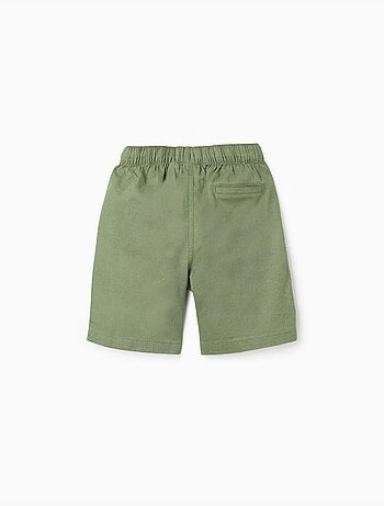 Bermudas midi de lino y algodón con cordones