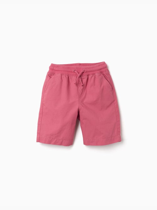 Bermudas midi de popelina con cordón y bolsillos - Kiabi