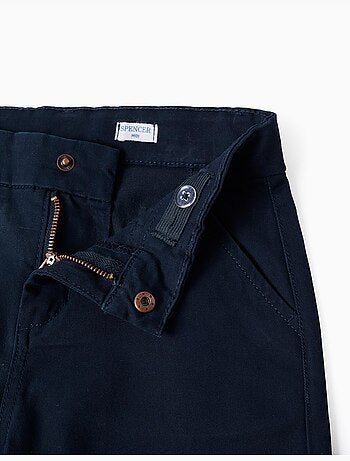 Bermudas midi de sarga con bolsillos