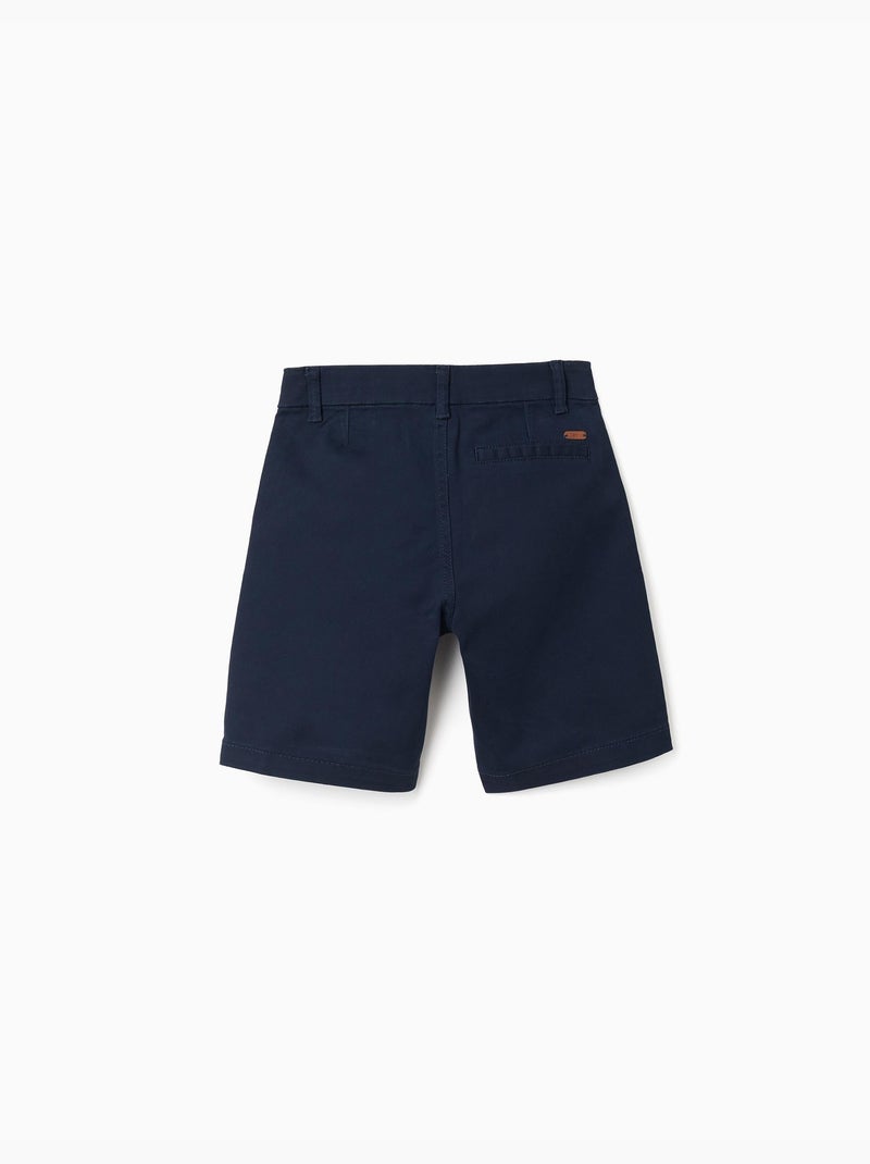 Bermudas midi de sarga con bolsillos Azul Azul - Kiabi