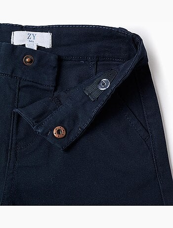 Bermudas midi de sarga con bolsillos